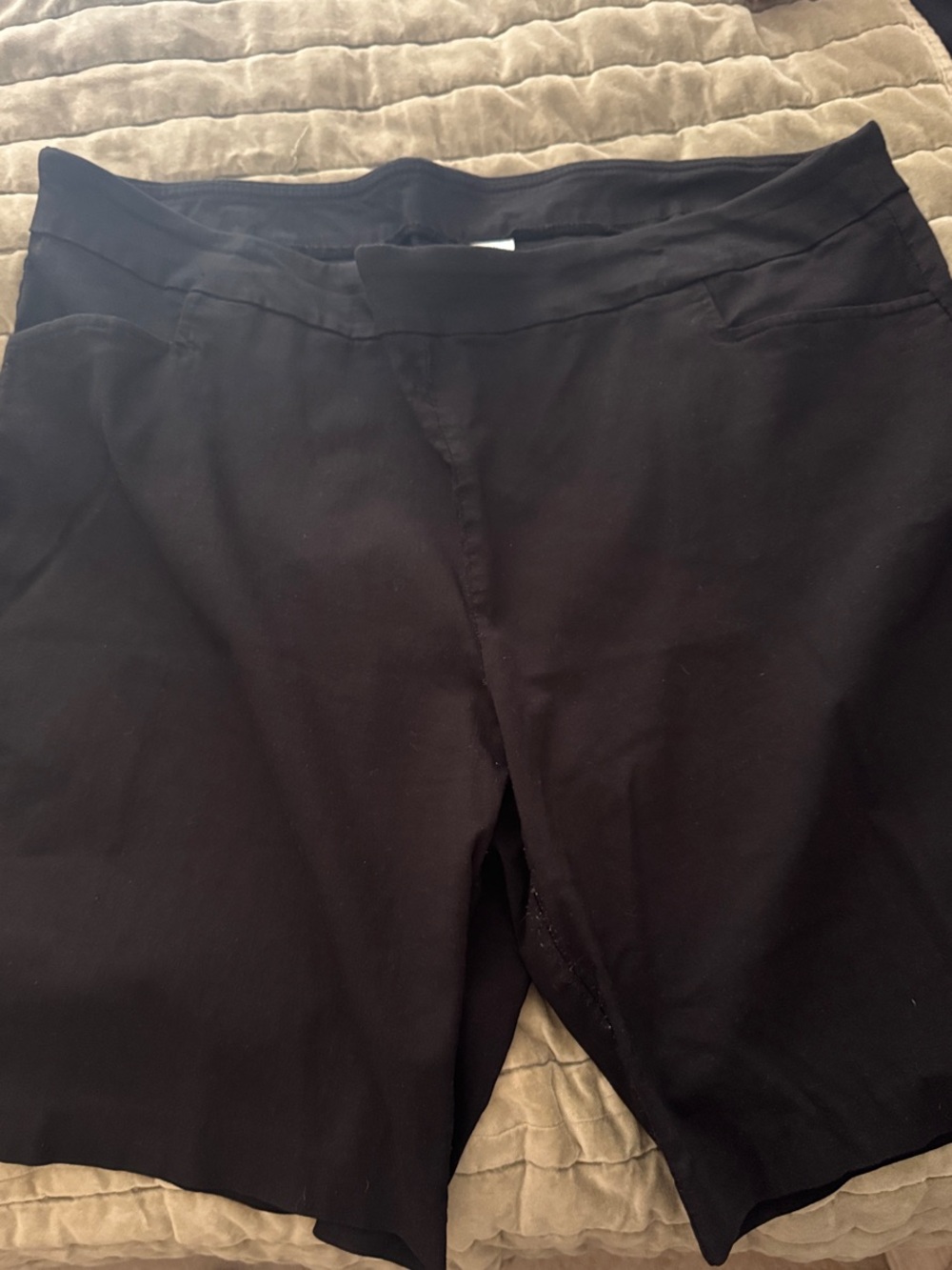 Terra & Sky Black Comfort Stretch Shorts